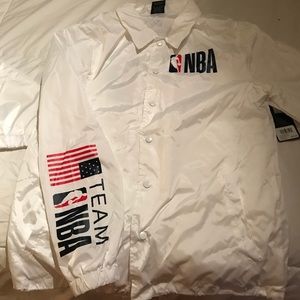 NBA Lightweight Windbreaker Button Up Jacket